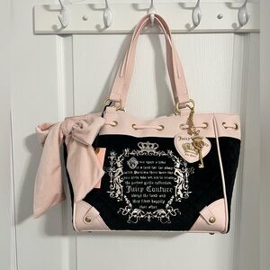 Juicy Couture Black and Pink Daydreamer bag